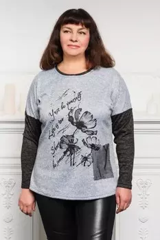 Туника трикотажная Челси (серая)