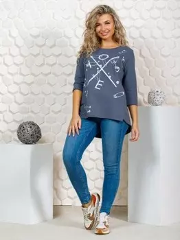 Туника трикотажная Дэйна (серая)