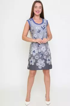 Туника трикотажная Дайзи (серо-голубая) рр