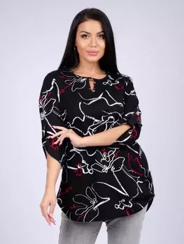 Туника трикотажная Далимира (черная)