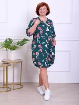 Туника трикотажная Диора (изумрудная)