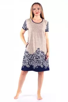 Туника трикотажная Доминика (бежевая) рр