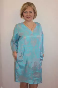 Туника трикотажная Джулиана (голубая) рр