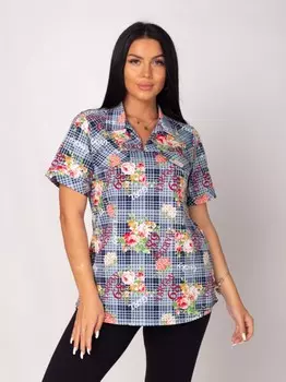 Туника трикотажная Фэшн (голубая)