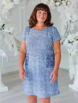 Туника трикотажная Фелиция (синяя)