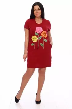 Туника трикотажная Фея (бордовая) рр