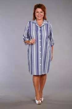 Туника трикотажная Фиалета (синяя)