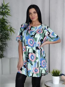 Туника трикотажная Фрезия (зеленая) от