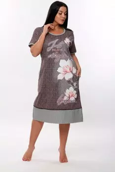 Туника трикотажная Герунда (коричневая)