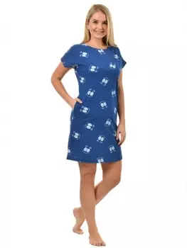 Туника трикотажная Глазки (синяя) рр