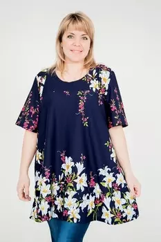 Туника трикотажная Глория (темно-синяя) зк