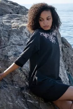 Туника трикотажная Графика (антрацит)