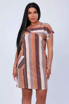 Туника трикотажная Хейз (коричневая)