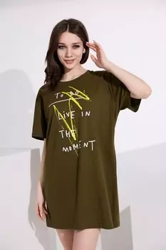 Туника трикотажная Хелене (хаки)