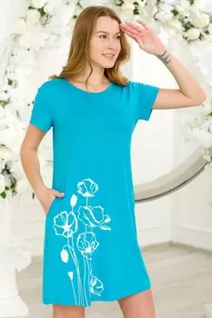 Туника трикотажная Химена (голубая)