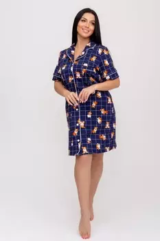 Туника трикотажная Инина (синяя)