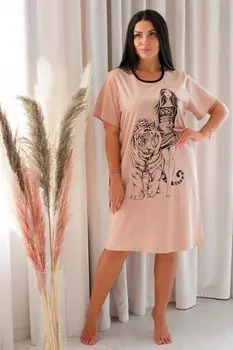 Туника трикотажная Изаура (бежевая) рр