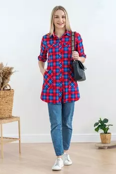 Туника трикотажная Эйлит (красно-синяя) рр