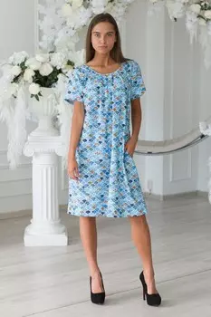 Туника трикотажная Эльбина (сине-голубая)