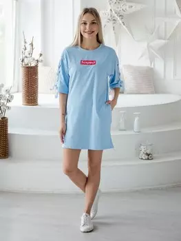 Туника трикотажная Эльнара (голубая)