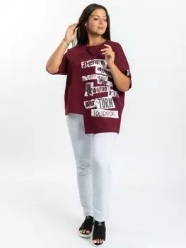 Туника трикотажная Элинор (бордовая) рр