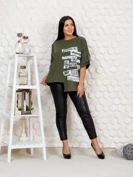 Туника трикотажная Элинор (хаки) рр
