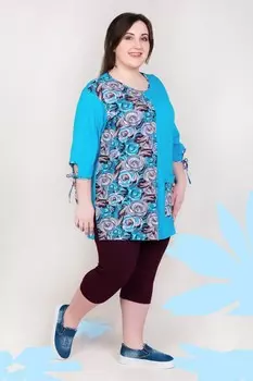 Туника трикотажная Элоиза (голубая)