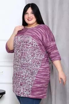 Туника трикотажная Эмелия (бордовая)