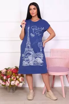 Туника трикотажная Эрдели (синяя)