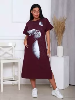 Туника трикотажная Юлали (бордовое)