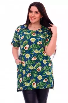 Туника трикотажная Юлия (листья)