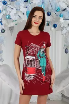 Туника трикотажная Кэйла (красная)