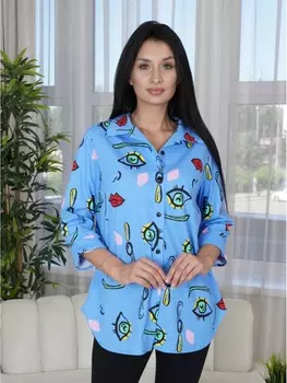 Туника трикотажная Каторина (голубая)