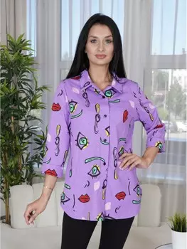 Туника трикотажная Каторина (сиреневая)