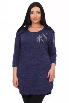 Туника трикотажная Ким (темно-синяя)