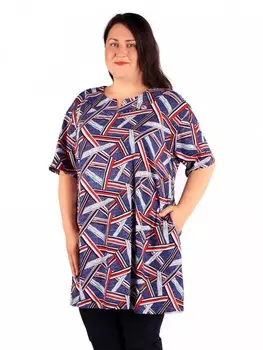 Туника трикотажная Клавдия (синяя)