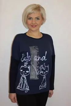 Туника трикотажная Котики