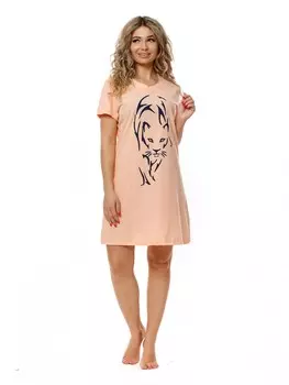 Туника трикотажная Лайла (персиковая)