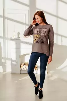 Туника трикотажная Леопард (в ассортименте)