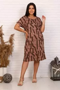 Туника трикотажная Леванис (коричневый)