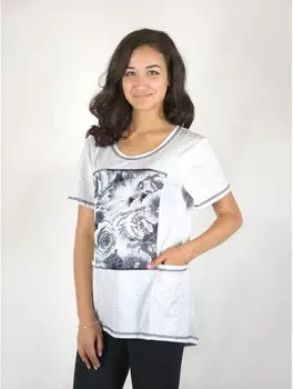 Туника трикотажная Лирния (белая)