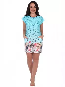 Туника трикотажная Лисана (бирюзовая) рр