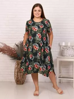 Туника трикотажная Луана (темно-зеленая)