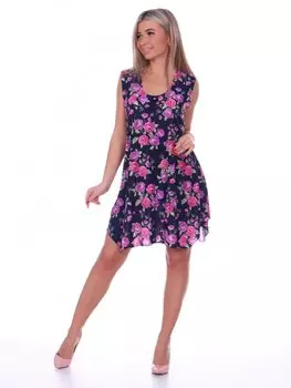 Туника трикотажная Люда (темно-синяя) рр