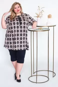 Туника трикотажная Людмила (коричневая)