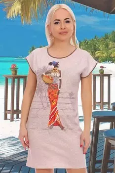 Туника трикотажная Люсиль (кофейная)