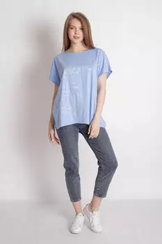 Туника трикотажная Мади (голубая)