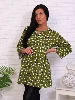 Туника трикотажная Мадлен (зеленая)