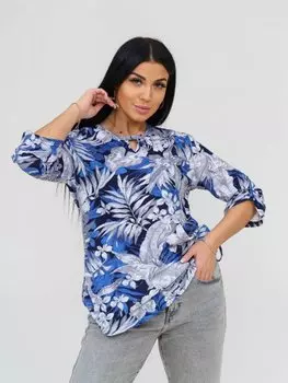 Туника трикотажная Магдари (синяя)