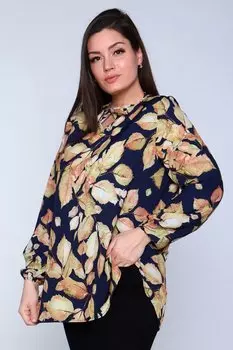 Туника трикотажная Маралин (листья)